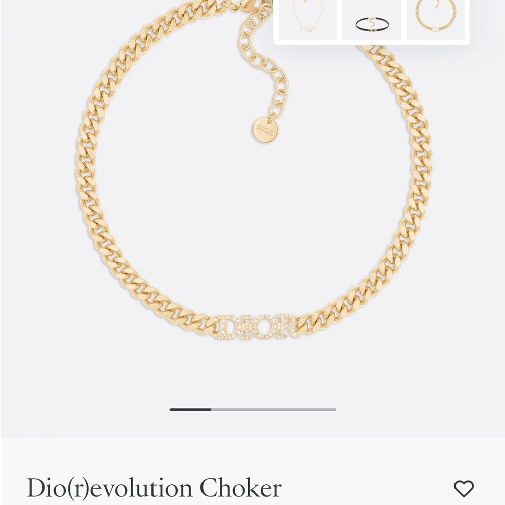 Dior Gold-Tone Chain Choker - Picture 7 of 7